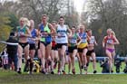 Eventual winner Gemma Steel leads the senior womens Liverpool Cross Challenge. David T. Hewitson/Sports for All Pics